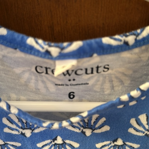 EUC Crewcuts Factory Sz 6 Blue Shell Print Twirl Dress - Picture 5 of 5